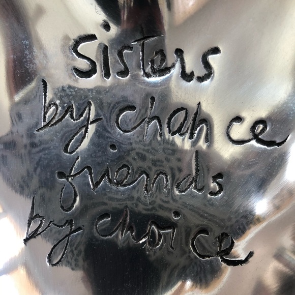 Sisters By Chance Friends By Choice silver heart - Picture 8 of 9